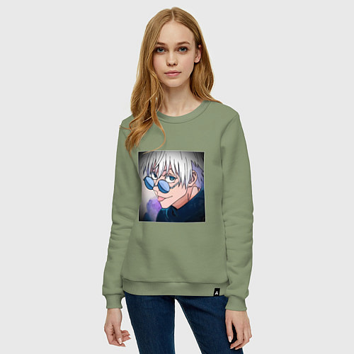 Женский свитшот Годжо / Авокадо – фото 3