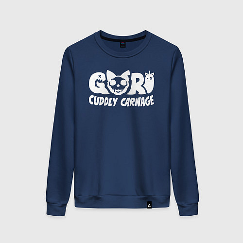 Женский свитшот Goro cuddly carnage logotype / Тёмно-синий – фото 1