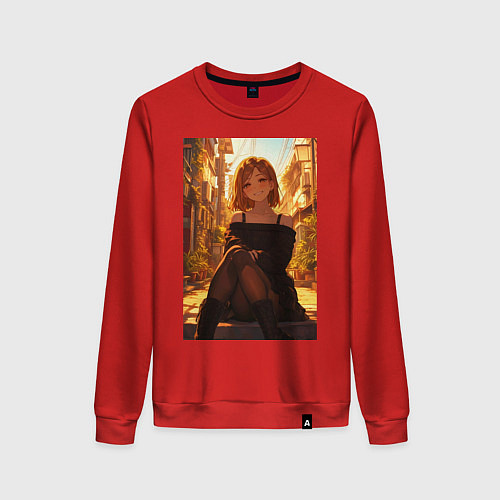 Женский свитшот Магическая битва Нобара Кугисаки арт / Красный – фото 1