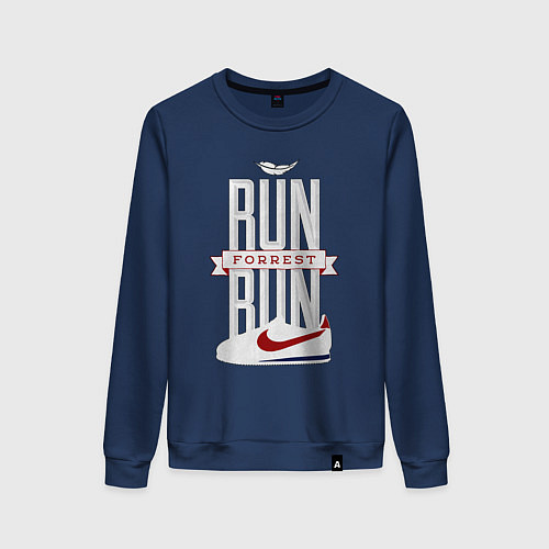 Женский свитшот Forrest Gump - run Forrest run / Тёмно-синий – фото 1