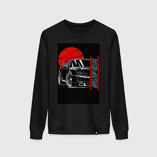 Женский свитшот Toyota Supra авто / Черный – фото 1
