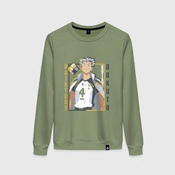 Женский свитшот Haikyuu!! Хаику Волейбол Бокуто школа Фукуродани