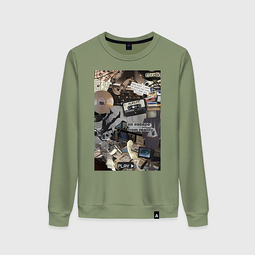 Женский свитшот Музыка коллаж / Авокадо – фото 1