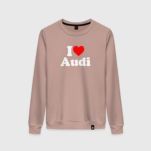 Женский свитшот I love Audi / Пыльно-розовый – фото 1