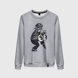 Женский свитшот Вор с мешками денег