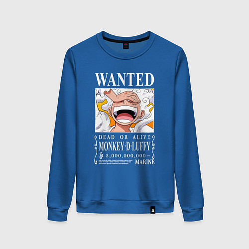 Женский свитшот Monkey D Luffy - wanted / Синий – фото 1