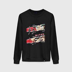 Свитшот хлопковый женский Моя геройская академия My Hero Academia Деку Бакуг, цвет: черный