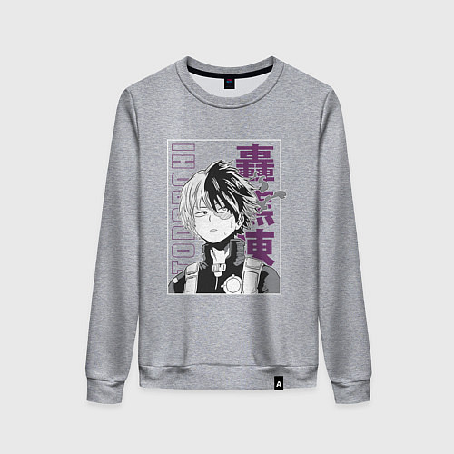 Женский свитшот Моя геройская академия Шото Тодороки / Меланж – фото 1