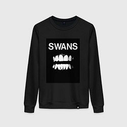 Свитшот хлопковый женский Swans Filth, цвет: черный