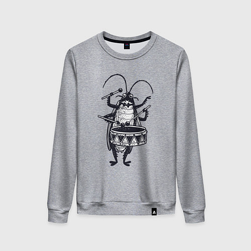 Женский свитшот Таракан барабанщик / Меланж – фото 1