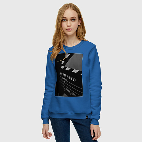 Женский свитшот Режиссёрская хлопушка / Синий – фото 3