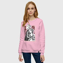 Свитшот хлопковый женский Токийские мстители Кен Рюгуджи Мандзиро Сано, цвет: светло-розовый — фото 2