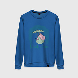 Женский свитшот Бегемотик под дождем