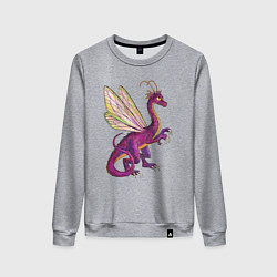Свитшот хлопковый женский HOMM3 Faerie Dragon, цвет: меланж