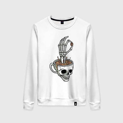 Женский свитшот Мёртвый кофе / Белый – фото 1