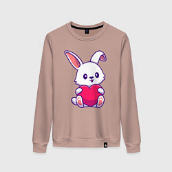 Женский свитшот Heart rabbit