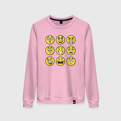 Женский свитшот Smiles 3x3 / Светло-розовый – фото 1