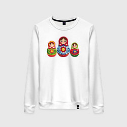 Женский свитшот Три ярких матрёшки