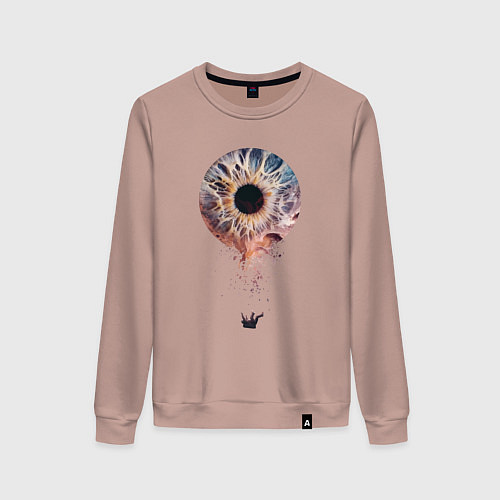 Женский свитшот Зрачок галактика / Пыльно-розовый – фото 1