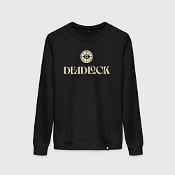 Свитшот хлопковый женский Deadlock logo, цвет: черный