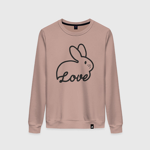 Женский свитшот Bunny lover / Пыльно-розовый – фото 1
