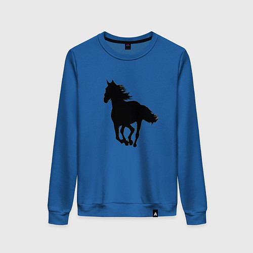Женский свитшот Силуэт коня / Синий – фото 1