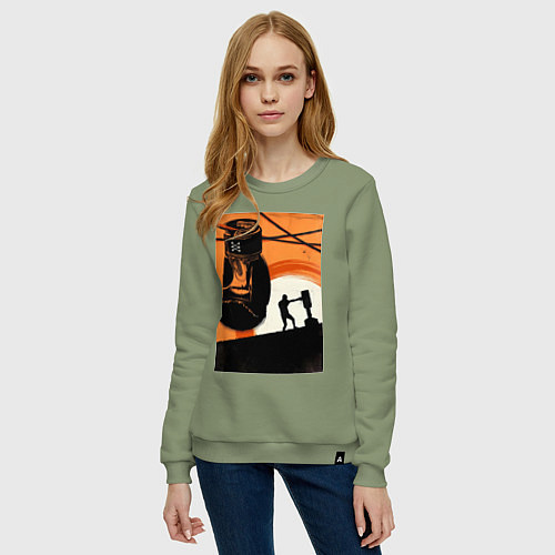 Женский свитшот Бокс тренировка / Авокадо – фото 3