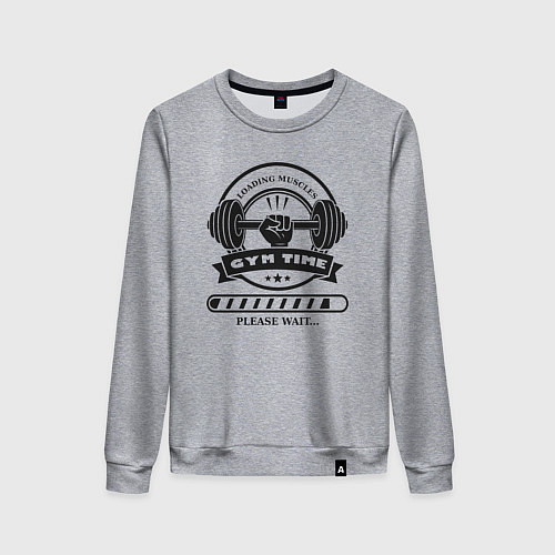 Женский свитшот Зож время загружать свои мышцы / Меланж – фото 1