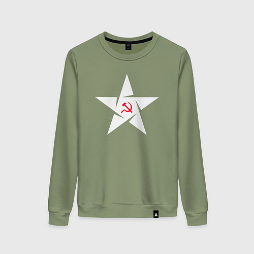 Женский свитшот Звезда Советского Союза / Авокадо – фото 1