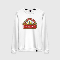 Свитшот хлопковый женский Милфа, цвет: белый