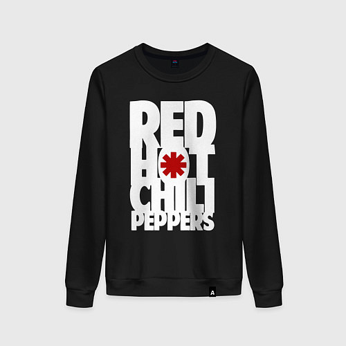 Женский свитшот RHCP - title and logo / Черный – фото 1