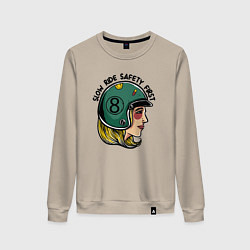 Женский свитшот Безопасность - медленная езда