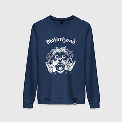 Свитшот хлопковый женский Motorhead rock dog, цвет: тёмно-синий