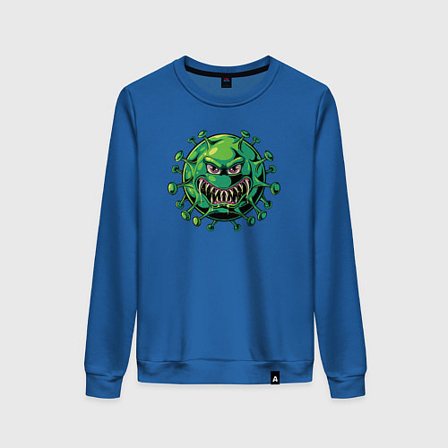Женский свитшот Вирус злодей / Синий – фото 1