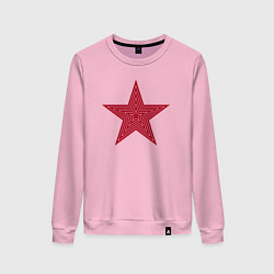 Свитшот хлопковый женский USSR red star, цвет: светло-розовый