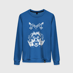 Свитшот хлопковый женский Mayhem rock dog, цвет: синий