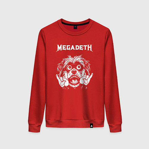 Женский свитшот Megadeth rock dog / Красный – фото 1