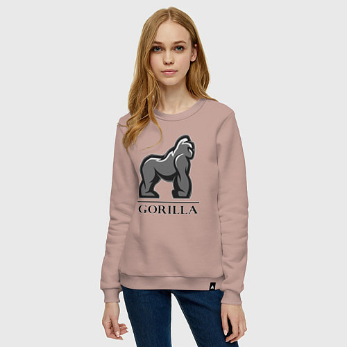 Женский свитшот Горилла / Пыльно-розовый – фото 3