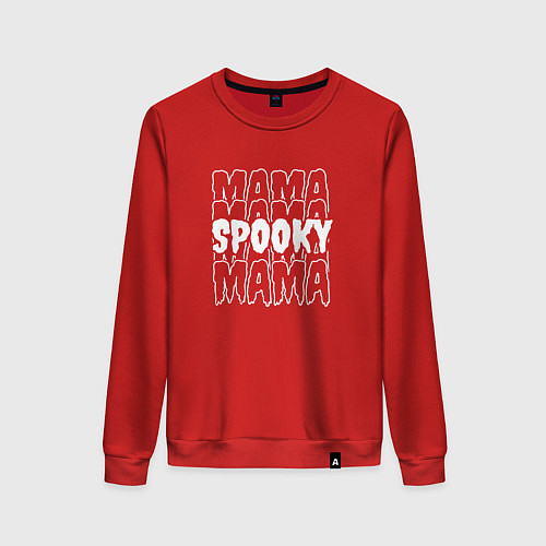 Женский свитшот Spooky mom / Красный – фото 1