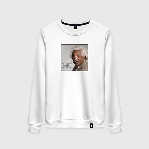 Женский свитшот Темнокожий Эйнштейн: KFC мем / Белый – фото 1