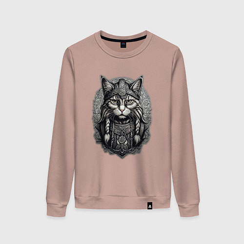 Женский свитшот Viking cat / Пыльно-розовый – фото 1