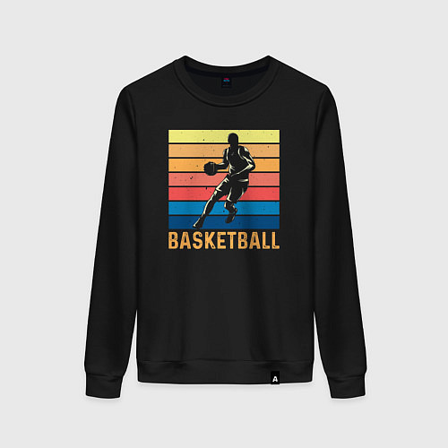 Женский свитшот Basketball lettering / Черный – фото 1