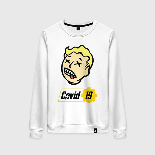 Женский свитшот Vault boy - covid 19 / Белый – фото 1