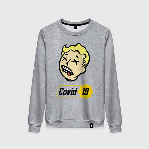 Женский свитшот Vault boy - covid 19 / Меланж – фото 1