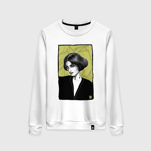 Женский свитшот Желтоглазая мадам / Белый – фото 1