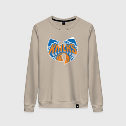 Свитшот хлопковый женский Wu-tang knicks, цвет: миндальный