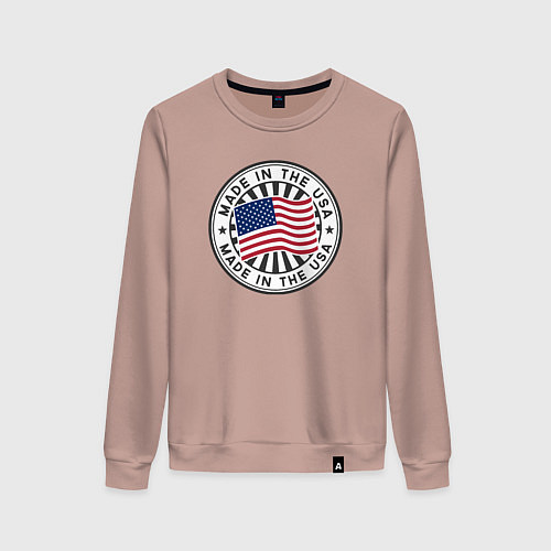 Женский свитшот Made in the USA / Пыльно-розовый – фото 1