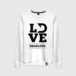 Свитшот хлопковый женский Deadlock love classic, цвет: белый