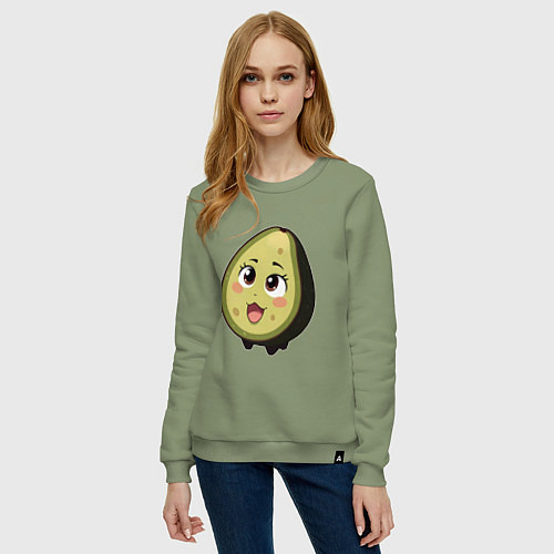 Женский свитшот Ахегао авокадо / Авокадо – фото 3