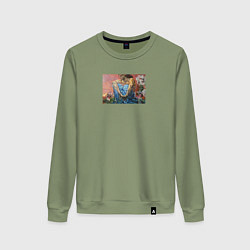 Женский свитшот Демон сидящий автор Врубель